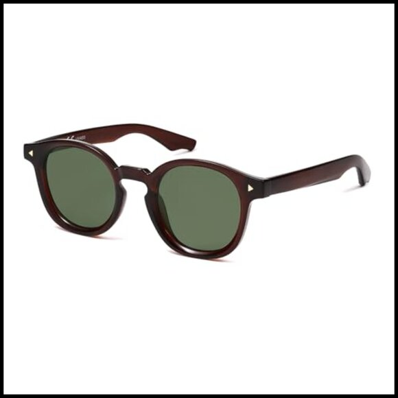 Retro Polarized Round Sunglasses Vintage Panto Sun Glasses Circle Shades main image 4